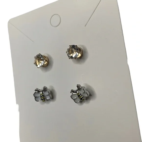 Diamond bee earring set - Picture 2 of 3
